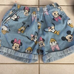 Disney girls H&M denim shorts size 6